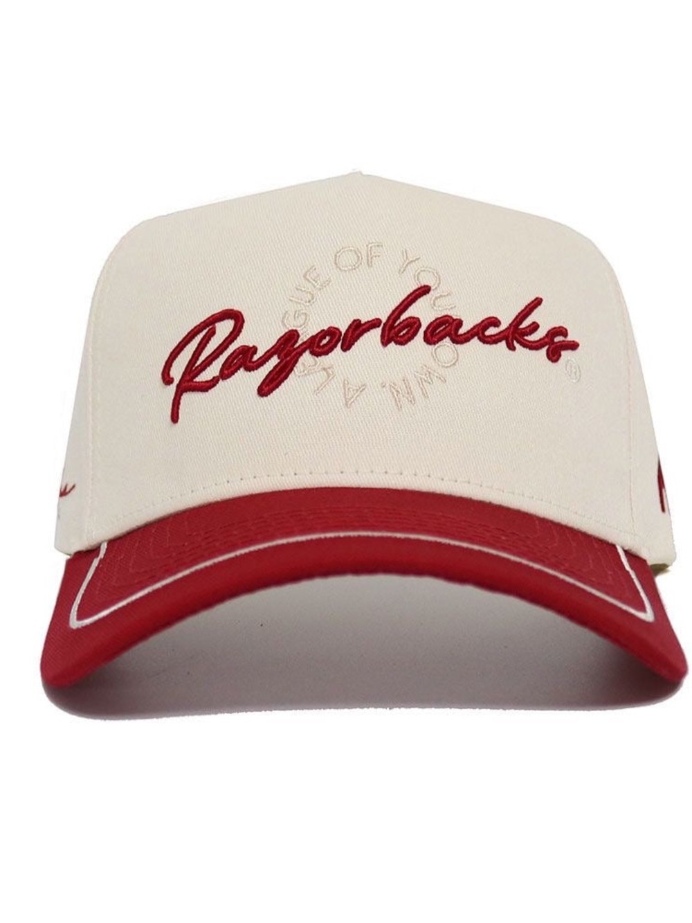 No Rivals Arkansas Razorbacks A League of Your Own ALOYO Hat | Cream/Red | OSFM